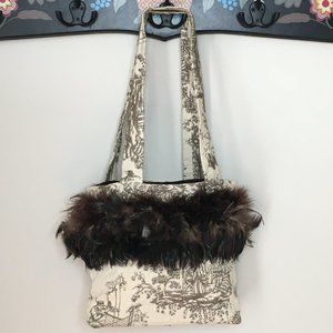 Toile and Feather small tote
